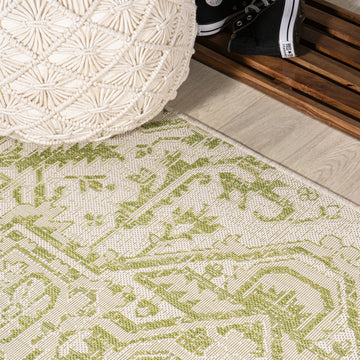 Estrella Bohemian Medallion Textured Weave Indoor/outdoor Runner Rug